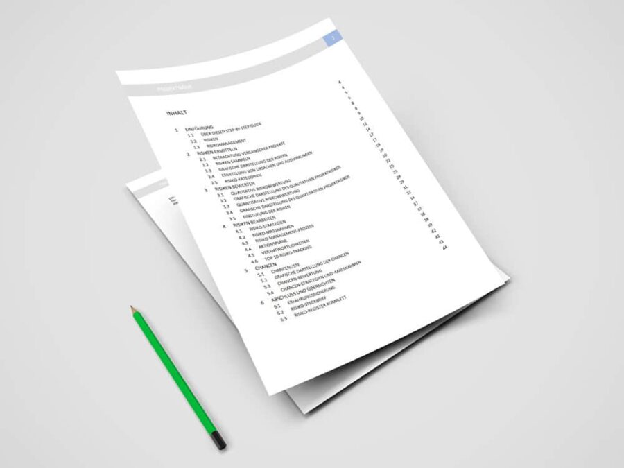 Risikoamanagement im Projekt - Word-Vorlagen