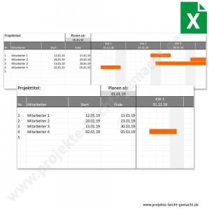 Excel-Vorlage Abwesenheitsplan (Kalenderwochen)