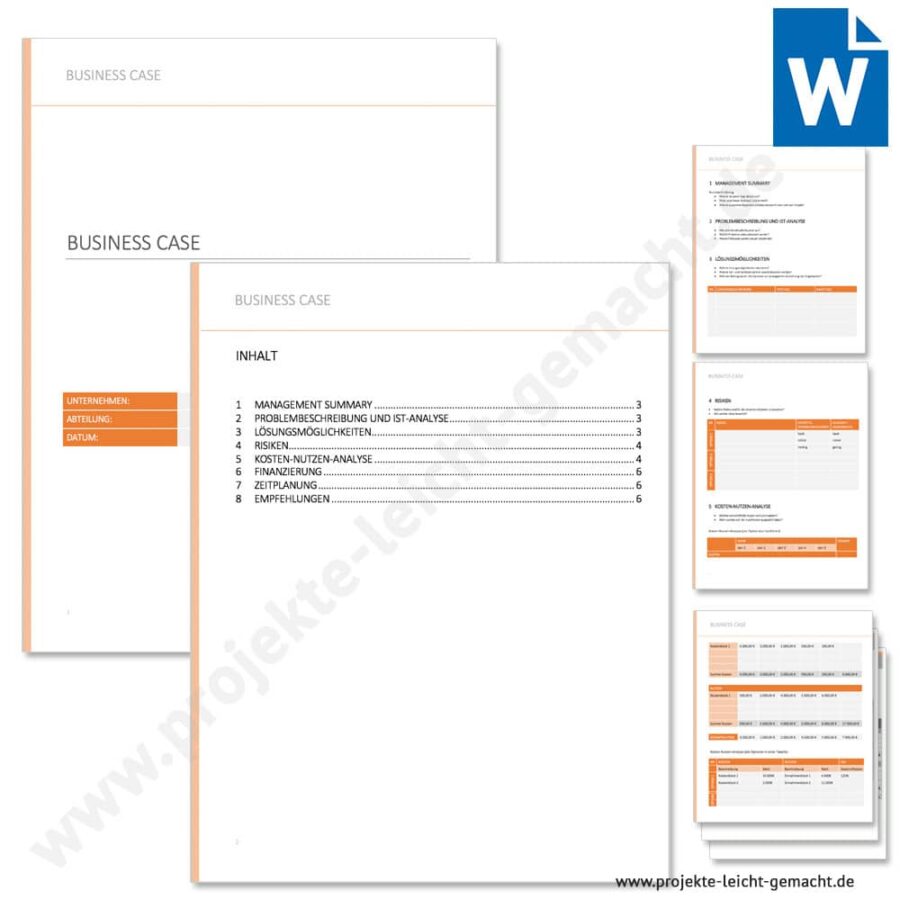 Word-Vorlage Business Case