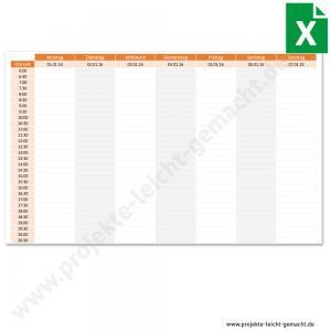 Excel-Wochenplan Vorlage