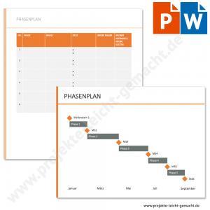 PowerPoint- und Word-Vorlage Phasenplan