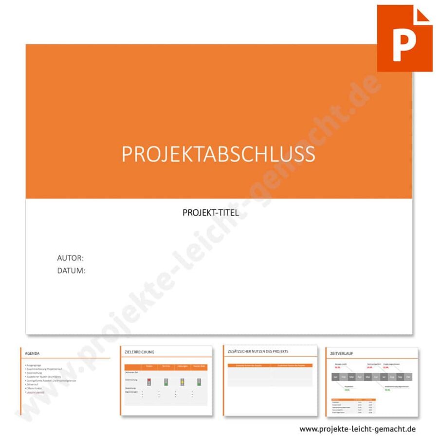 PowerPoint-Vorlage Projektabschlusspräsentation