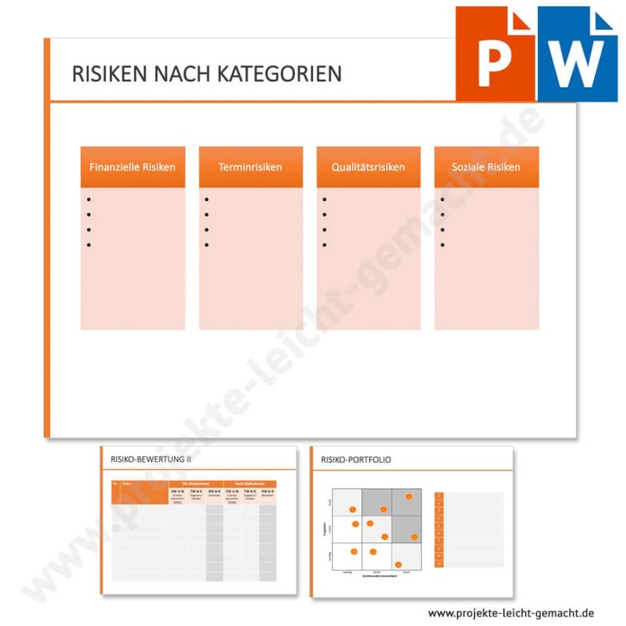 PowerPoint- und Word-Vorlage Risikoanalyse
