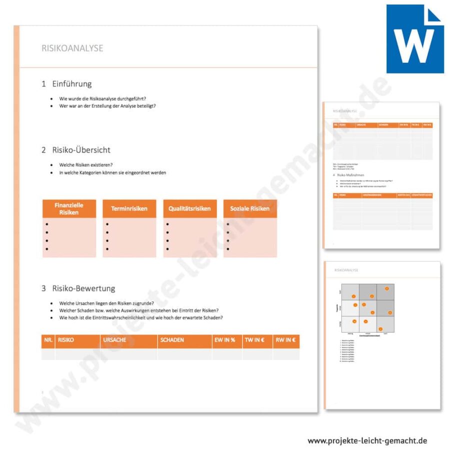 Word-Vorlage Risikoanalyse