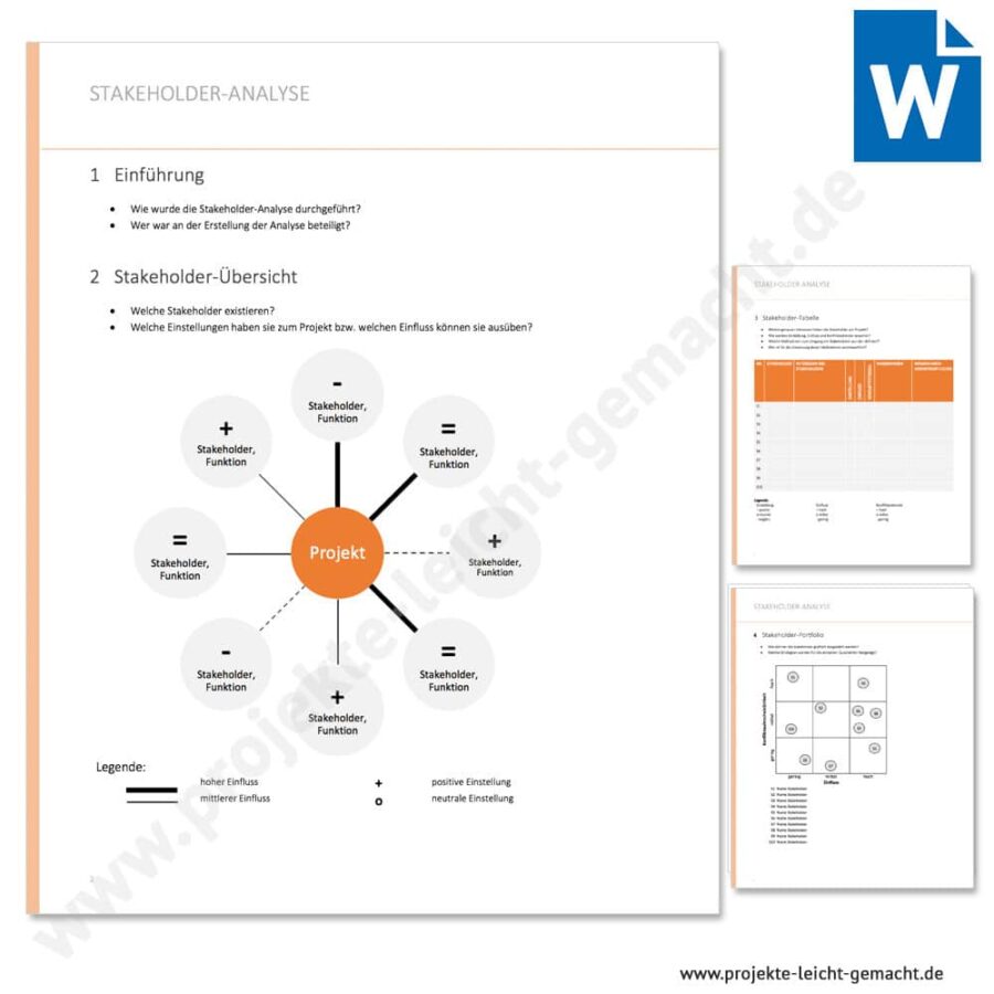 Word-Vorlage Stakeholderanalyse