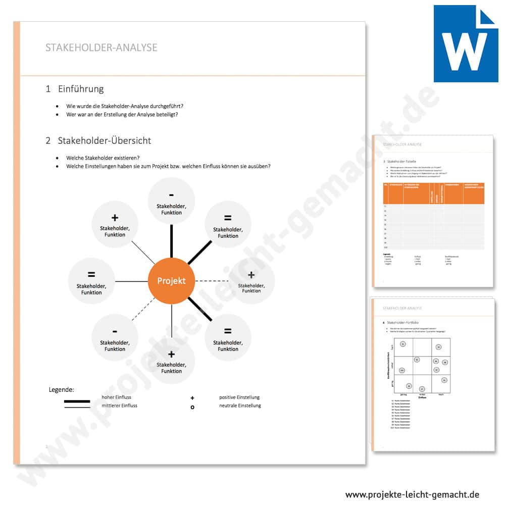 Vorlage Stakeholderanalyse Projekte Leicht Gemacht