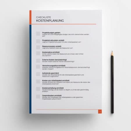 Checkliste Kostenplanung im Projektmanagement