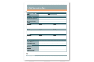 Vorlage Entscheidungsvorlage