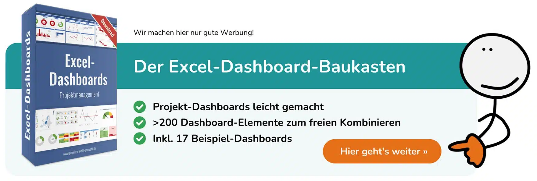 Anzeige Projektmanagement Excel-Dashboards