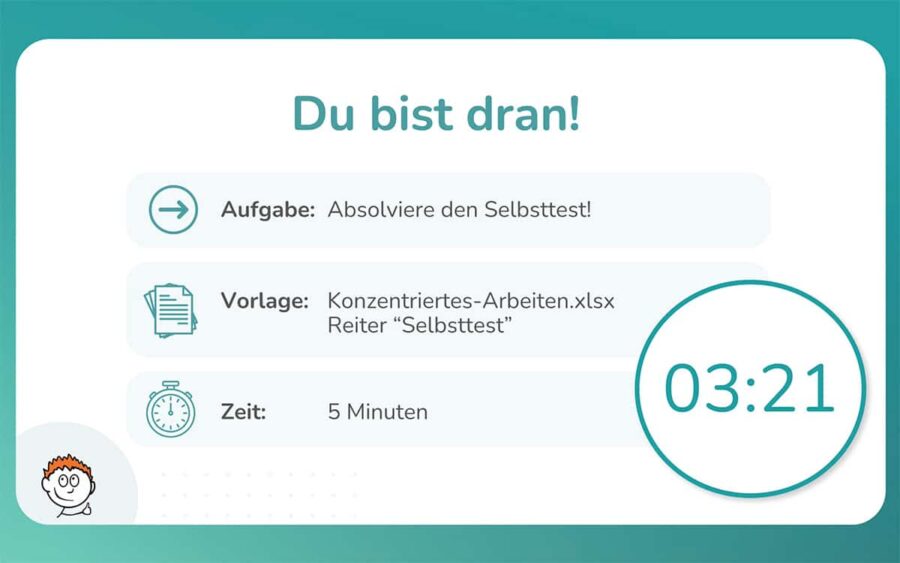 Praxis-Workshop Konzentriertes Arbeiten: Aufgabenstellung